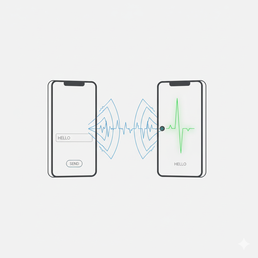 Offline Data Transfer on Android Using Ultra Sound FSK & FFT