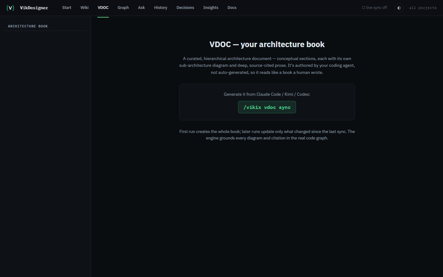 The VDOC tab